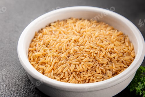 Preview: Brown rice whole grain cereal healthy product superfood fresh tasty gourmet food