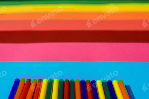 Preview: Colorful silicone glue sticks on a background of vibrant lines.