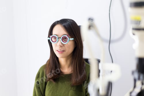 Preview: patient trial frame at optical clinic