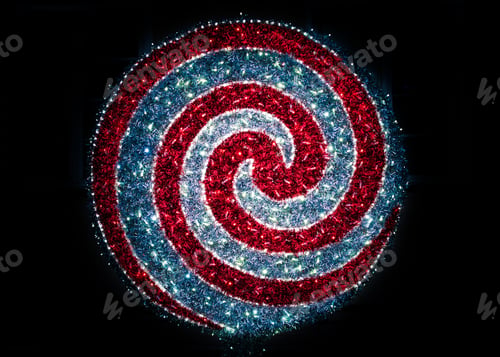 Preview: Closeup shot of a shiny red and silver Christmas ornament