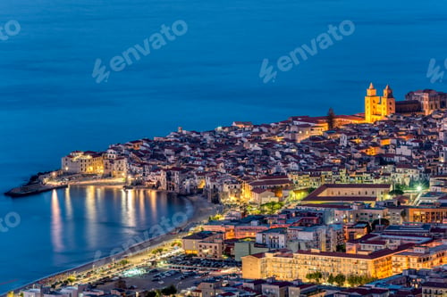 Preview: Cefalu in Sicily at twilight