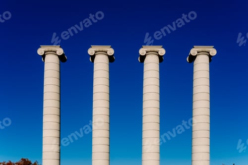 Preview: The four columns of Barcelona, in Montjuic, symbol of Catalanism