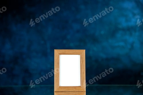 Preview: front view elegant picture frame on dark blue background portrait color present family gift photo