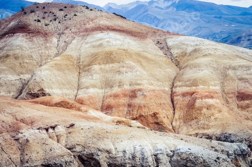 Preview: Unique Mars red colorful landscape. Chagan-Uzun Altai, Russia. Dramatic tinting
