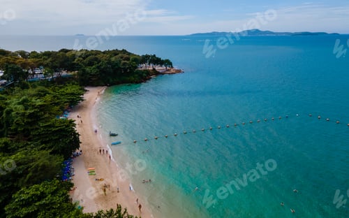 Preview: Drone aerial view at Cozy Beach Pattaya Thailand