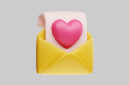 Preview: Digital love letter yellow envelope