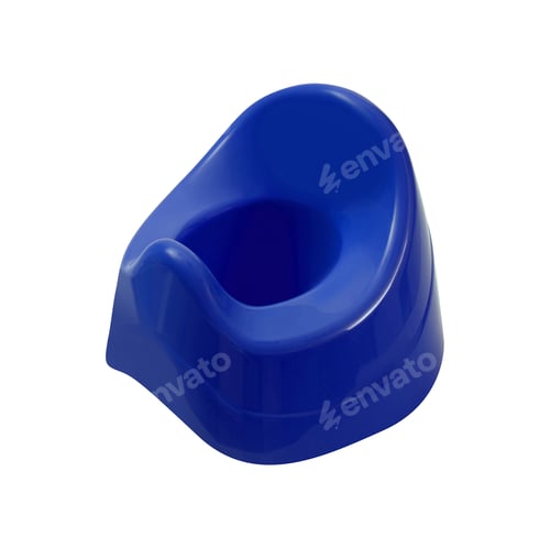 Preview: Blue Potty Seat on a White Background