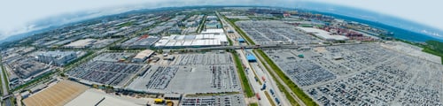 Preview: Many new cars parking before shipping to Dealer Customer, Cars shipping to Ro-Ro Ship for import exp
