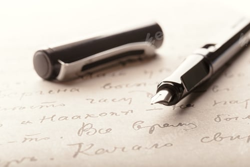 Preview: Fountain Pen on Written Page