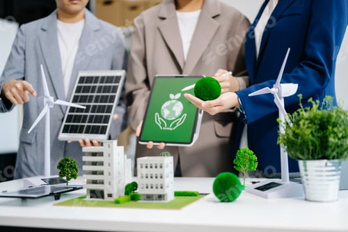 Preview: business Net zero and carbon neutral concept.NET ZERO icons and symbols save the eco world