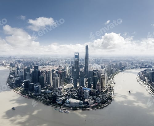 Preview: aerial view of shanghai cityscape