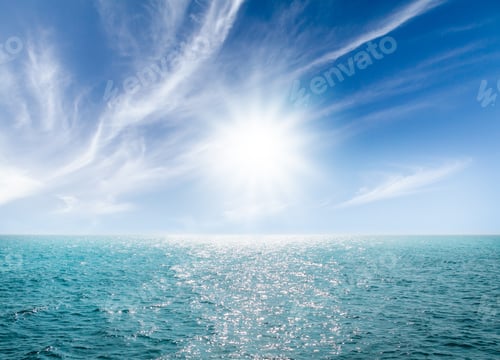 Preview: Summer tropical sea with sparkling waves