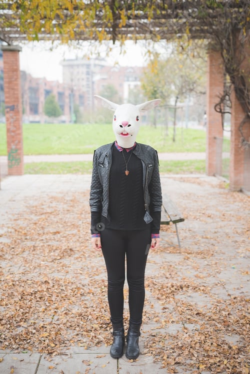 Preview: rabbit mask woman