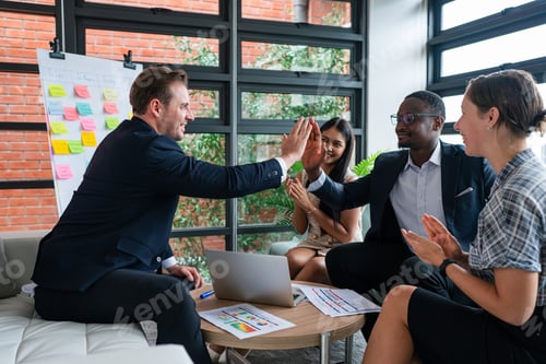 Preview: Professional business people are working and shaking hands.
