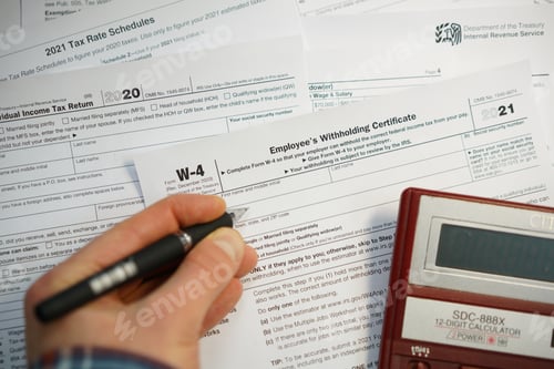 Preview: U.S. Individual Income tax return, 1040 , withholding certificate ,w-4 form
