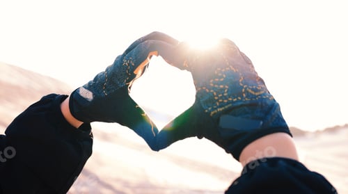 Preview: Heart, love and health with hands of person in nature for support, wellness and kindness. Wellness,