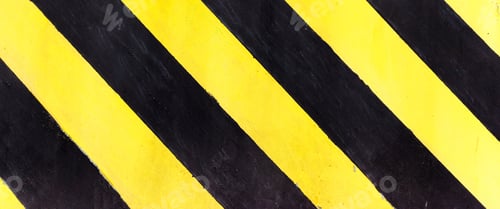 Preview: Safety stripes on construction site, Black and yellow Under construction sign over