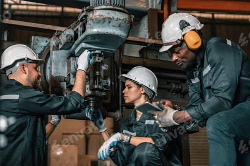 Preview: Engineering technician use tools to maintain and fix machinery, ensuring standard condition.
