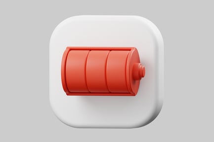 Preview: Depleted battery low power indicator