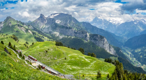 Preview: Schynige Platte funicular and mountain views, Switzerland