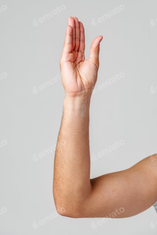 Preview: A person hand gesture against a neutral background