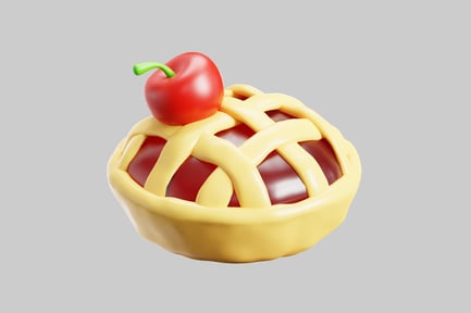 Preview: Cartoon cherry pie food item
