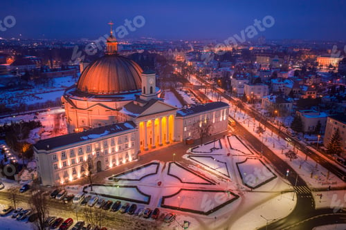 Preview: Roman Basilica of st. Vincent de Paul, Bydgoszcz in winter