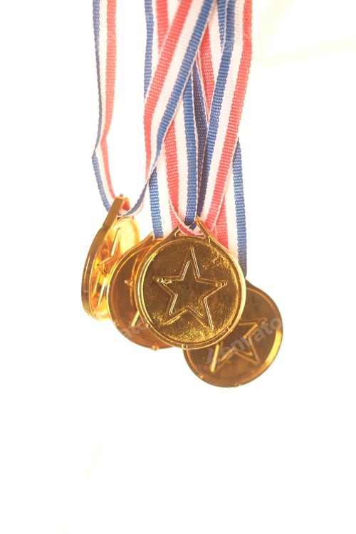Preview: star shape Throphy against white background