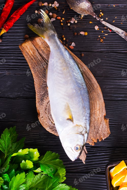 Preview: Gray Mullet Fish (Kefal) with spice on board