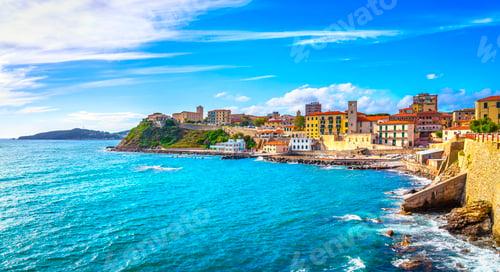 Preview: Piombino view from piazza bovio.Tuscany Italy