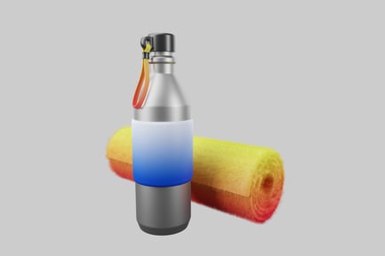 Preview: Water bottle and yoga mat