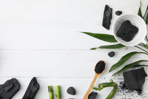Preview: Concept of face and skin care - bamboo and charcoal