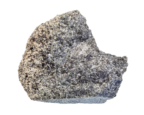 Preview: unpolished peridotite rock isolated on white
