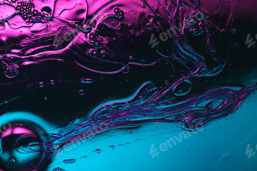 Preview: abstract liquid shapes on dark background with neon colors