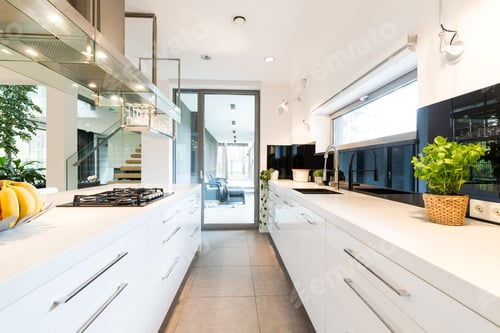 Preview: Kitchen in white colors