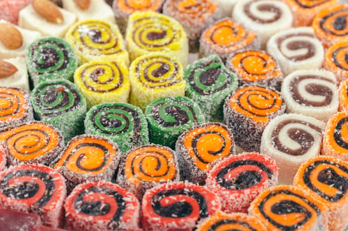 Preview: traditional eastern desserts on wooden background
