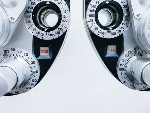 Preview: Phoropter, medical device used by ophthalmologist and optometrists for prescribing eye glasses