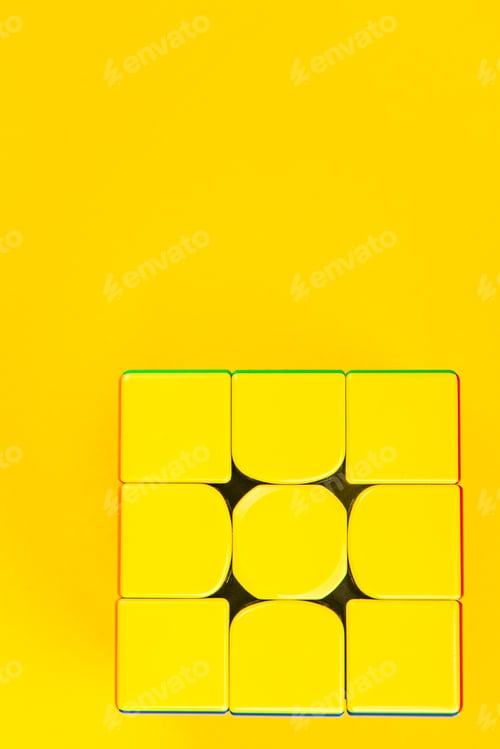 Preview: Rubik's Cube Speedcubing educational game concept speed cubing fine motor game copy space background
