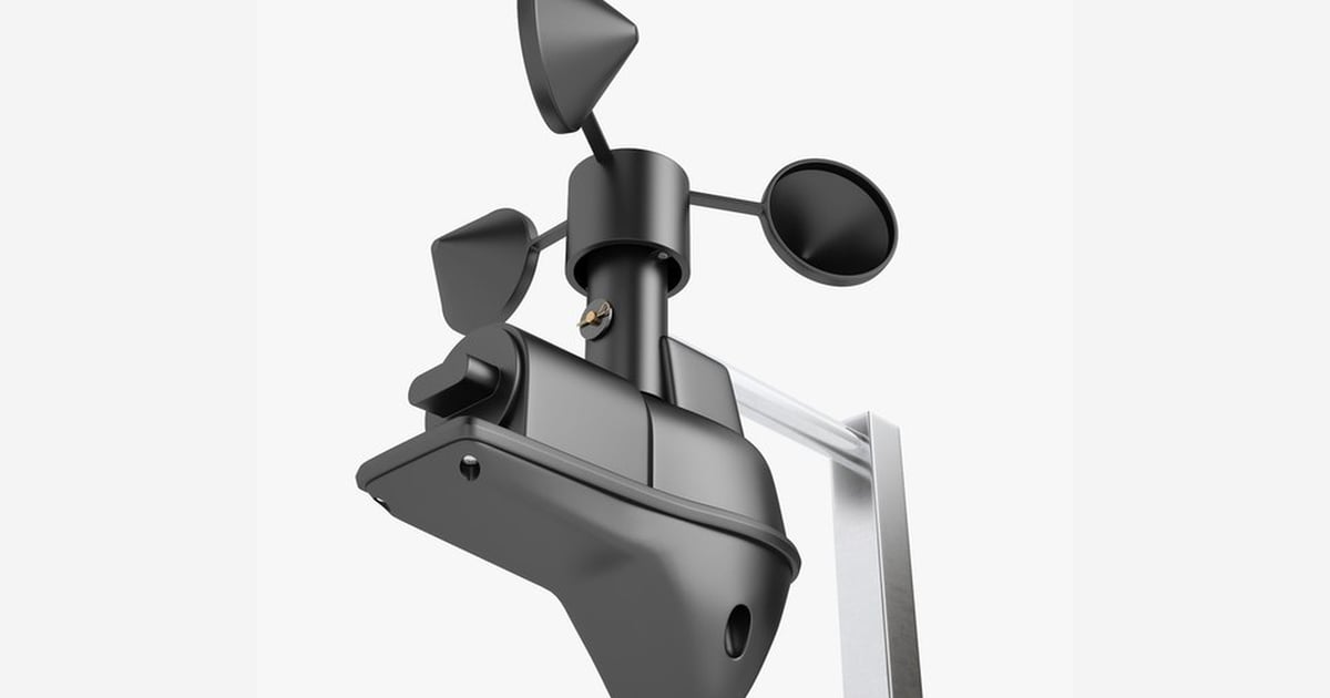 Advanced Wireless Wind Speed Sensor 3D, Incl. blades & data - Envato