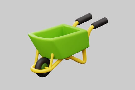 Preview: Cartoon garden wheelbarrow