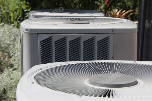 Preview: Couple of Home Central Heating Ventilation and Air Conditioner Outdoor Units.