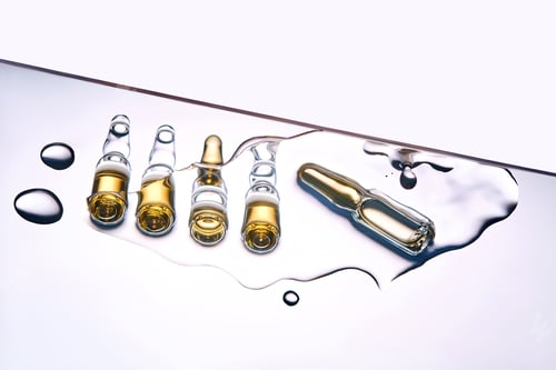Preview: Ampoules in liquid, bottom view.