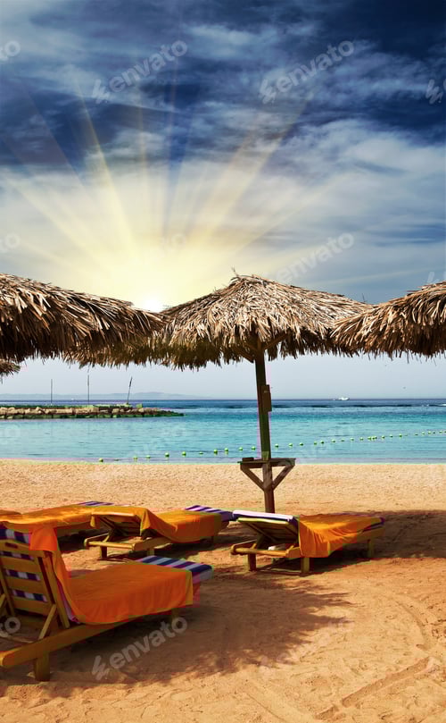 Preview: Wonderful tropical beach in the Egypt.