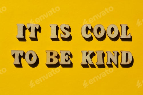 Preview: It is cool to be kind, phrase as banner headline