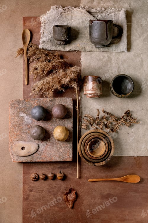 Preview: Beige pottery mood board