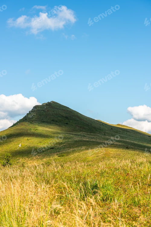 Preview: Wilderness and scenic nature and alpine landscape at summer in Bieszczady Mountains, Poland