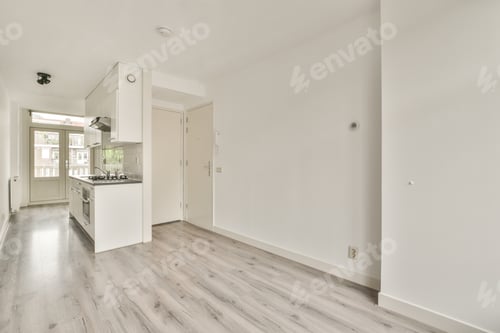 Preview: Spacious bright white kitchen with windows