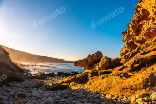 Preview: Stony cove in the Jaizkibel mountain in the town of Pasajes near San Sebastian. Basque Country