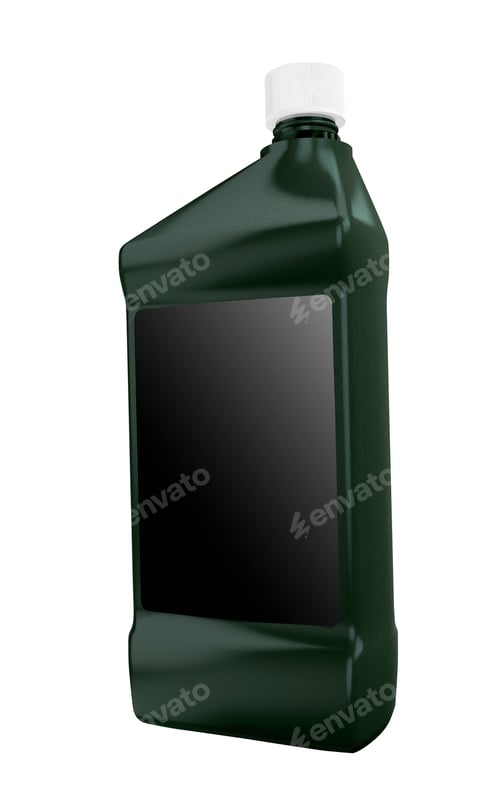 Preview: plastic bottle of motor oil isolated