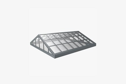 Visualização: Estrutura quadrada com padrão de grade e bordas arredondadas